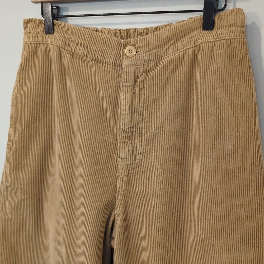NSF CLOTHING Moseley Cropped Super Wide-leg Pants Tan size 30 100% Cotton $325 - Picture 3 of 10